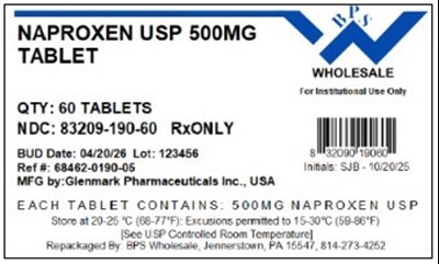 Naproxen 500mg - 60 - Naproxen 500mg 68462 0190 05   60